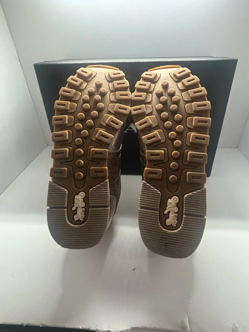 Coach Metallic and Beige Runner Sneakers - Picture 5 of 7